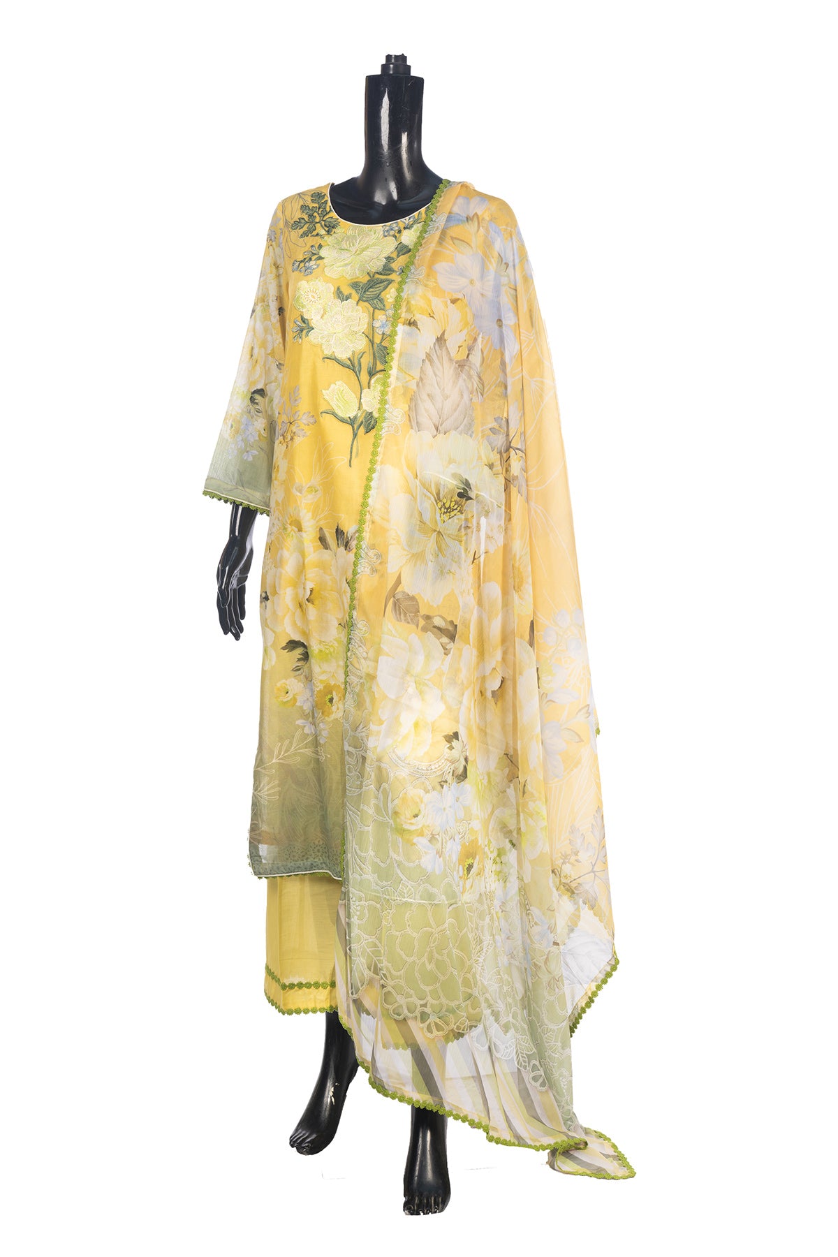 Silakaari Jadeed Pure Lawn PartyWear Organza Heavy Embroidery Pakistani Ready-Made Dress