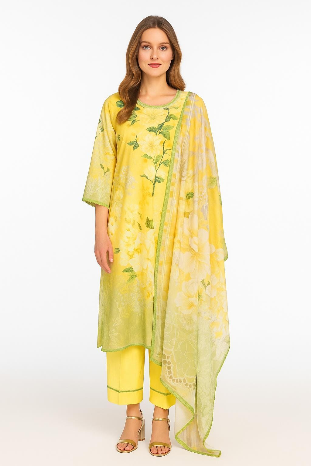 Silakaari Jadeed Pure Lawn PartyWear Organza Heavy Embroidery Ready-Made Dress