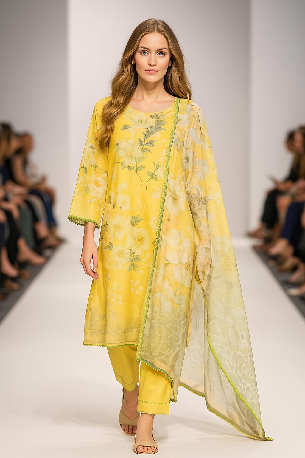 Silakaari Jadeed Pure Lawn PartyWear Organza Heavy Embroidery Ready-Made Dress