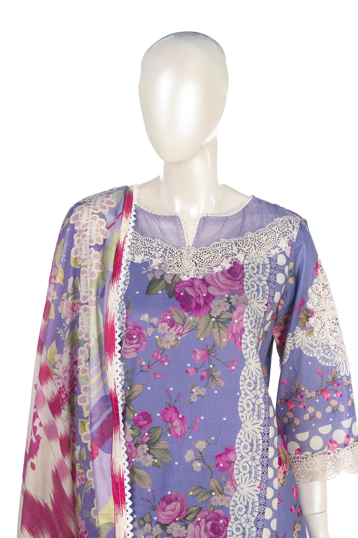 Silakaari Gumaan Pure Lawn Lalick Superior Organza Patch Work Embroidery Pakistani Ready-Made Dress