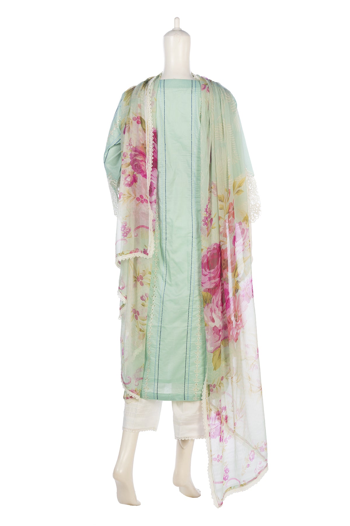 Silakaari Nazakat Pure Lawn Teal Blue Embroidery Pakistani Ready-Made Dress