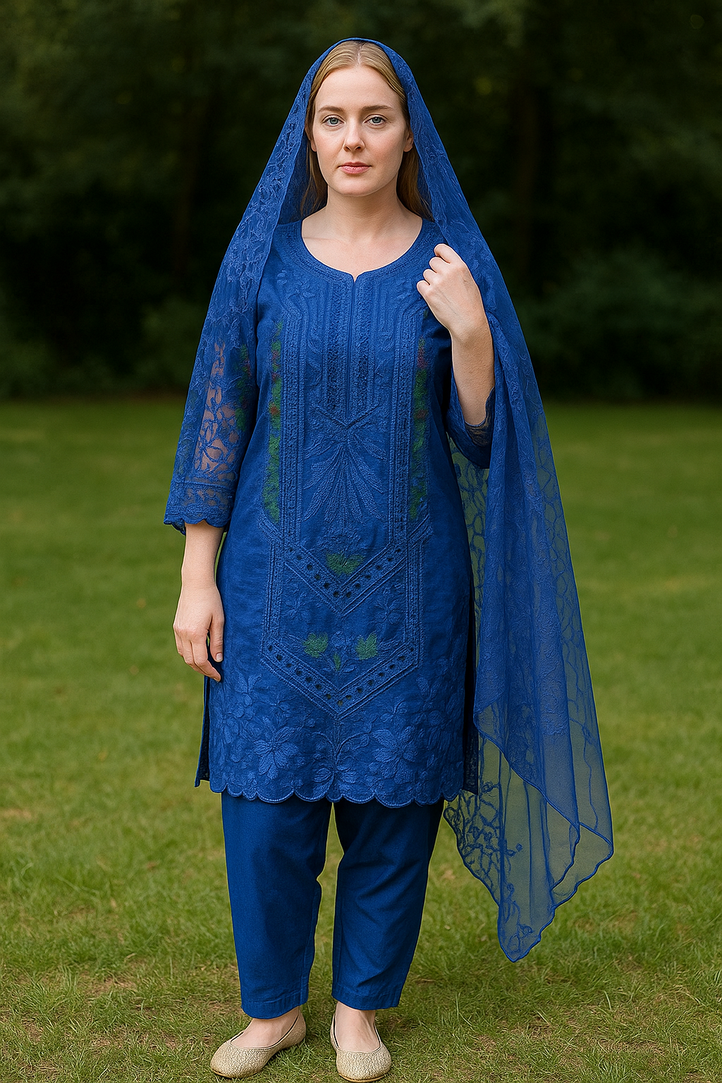 Silakaari Mehwish Pure Organza Heavy Patch Premium Pakistani Ready-Made Dress