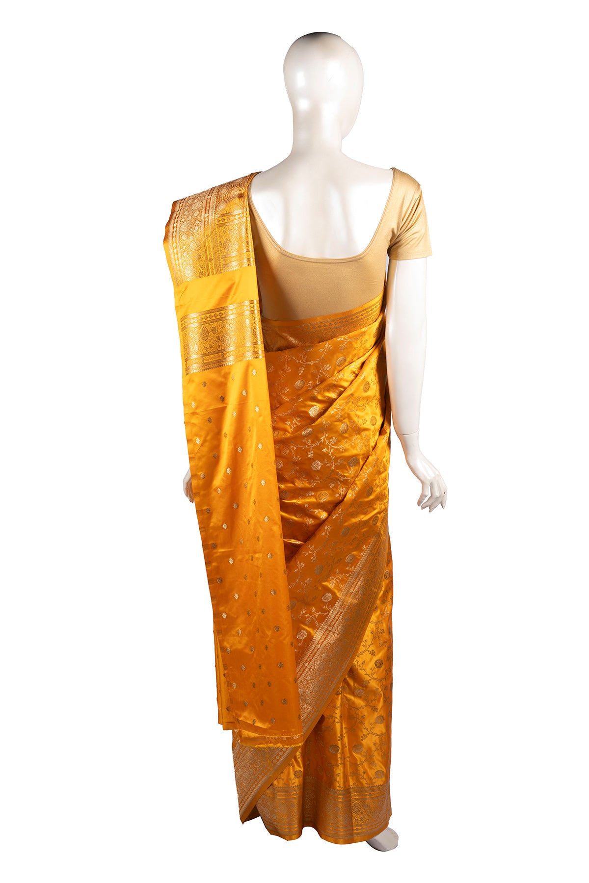 Silakaari Banarasi Sun Yellow Jacquard Saree