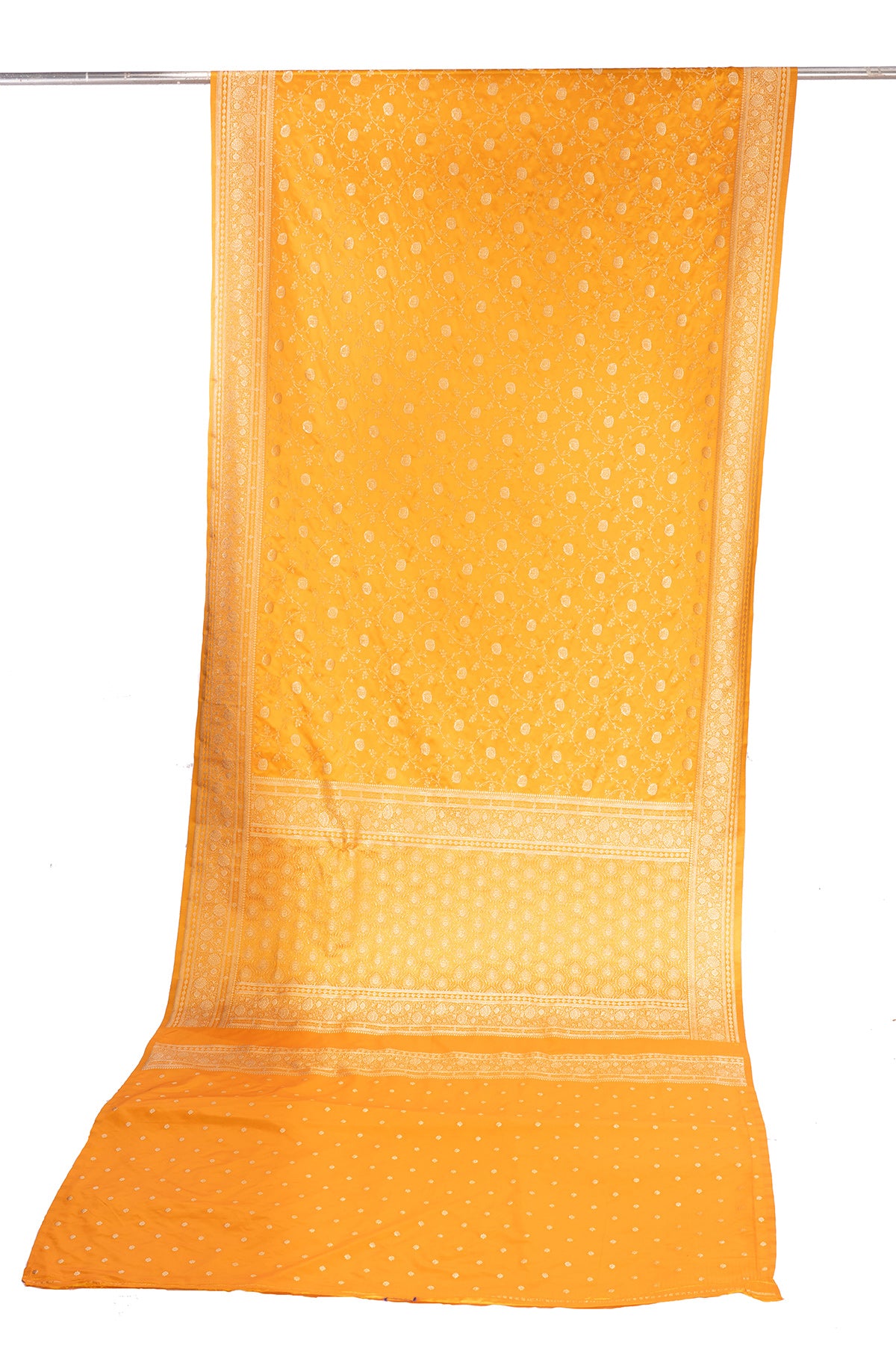 Silakaari Banarasi Sun Yellow Jacquard Saree