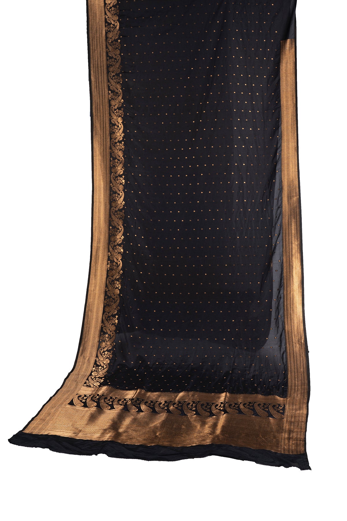 Silakaari Divine Black Soft Jacquard Banarasi Saree