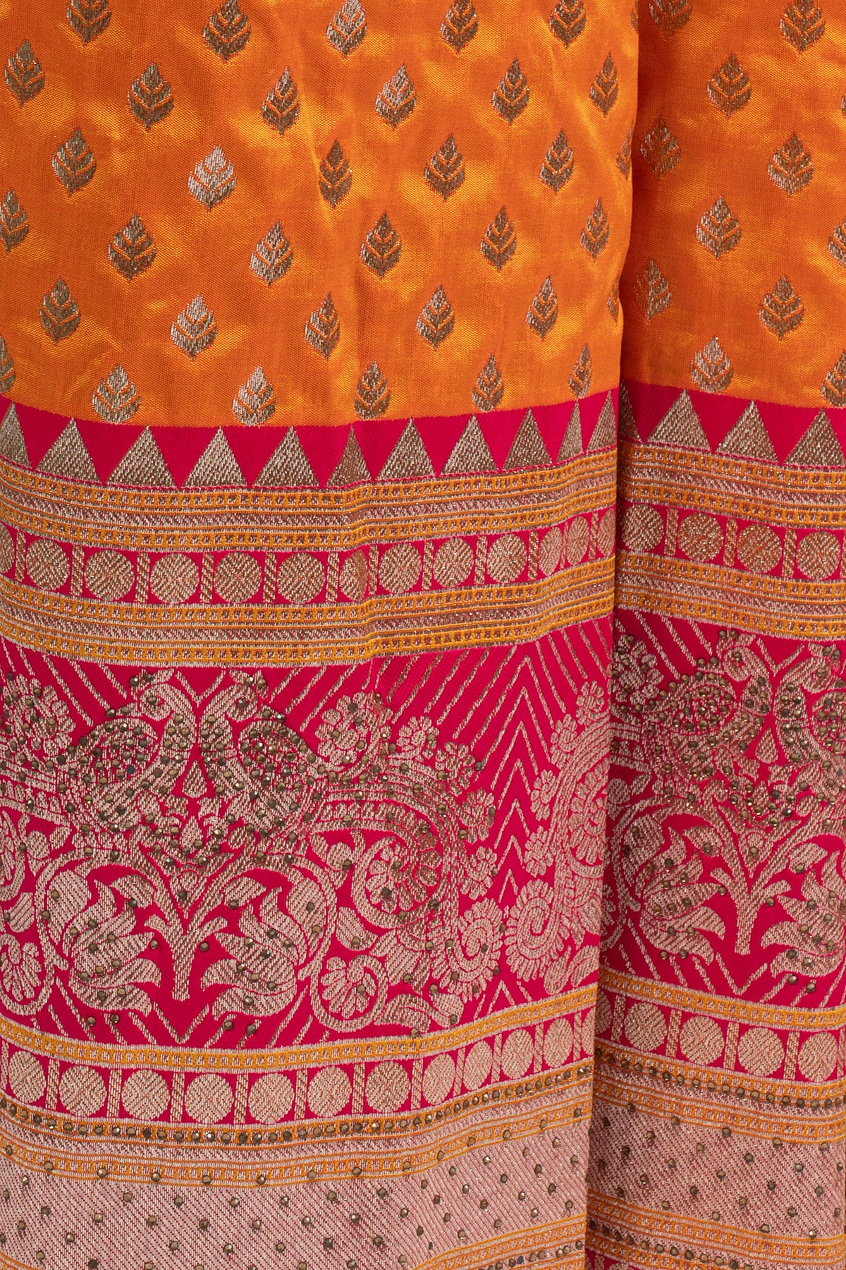 Silakaari Nazakat Sun Yellow Zardosi Hand Work Pure Silk Bridal Saree