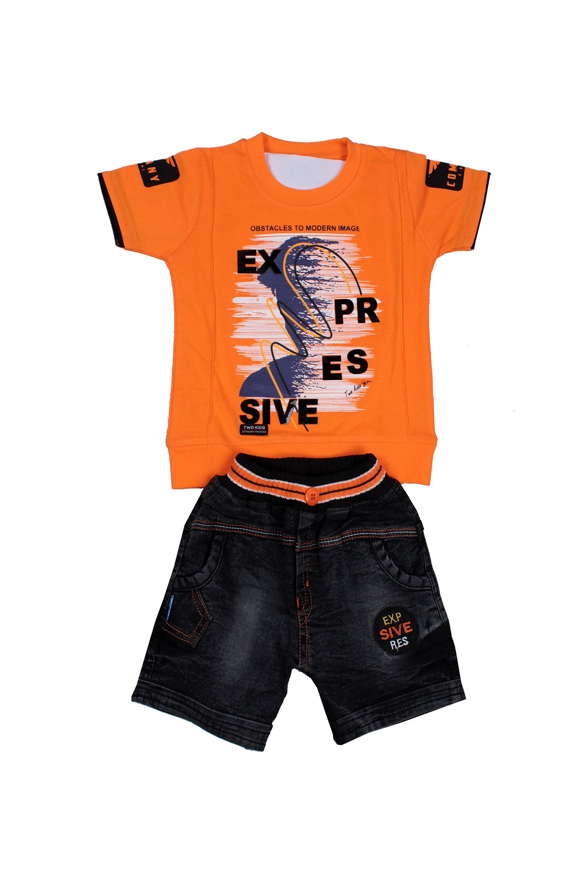 Silakaari Kids Printed Regular T-Shirt& Shorts Set For Boys
