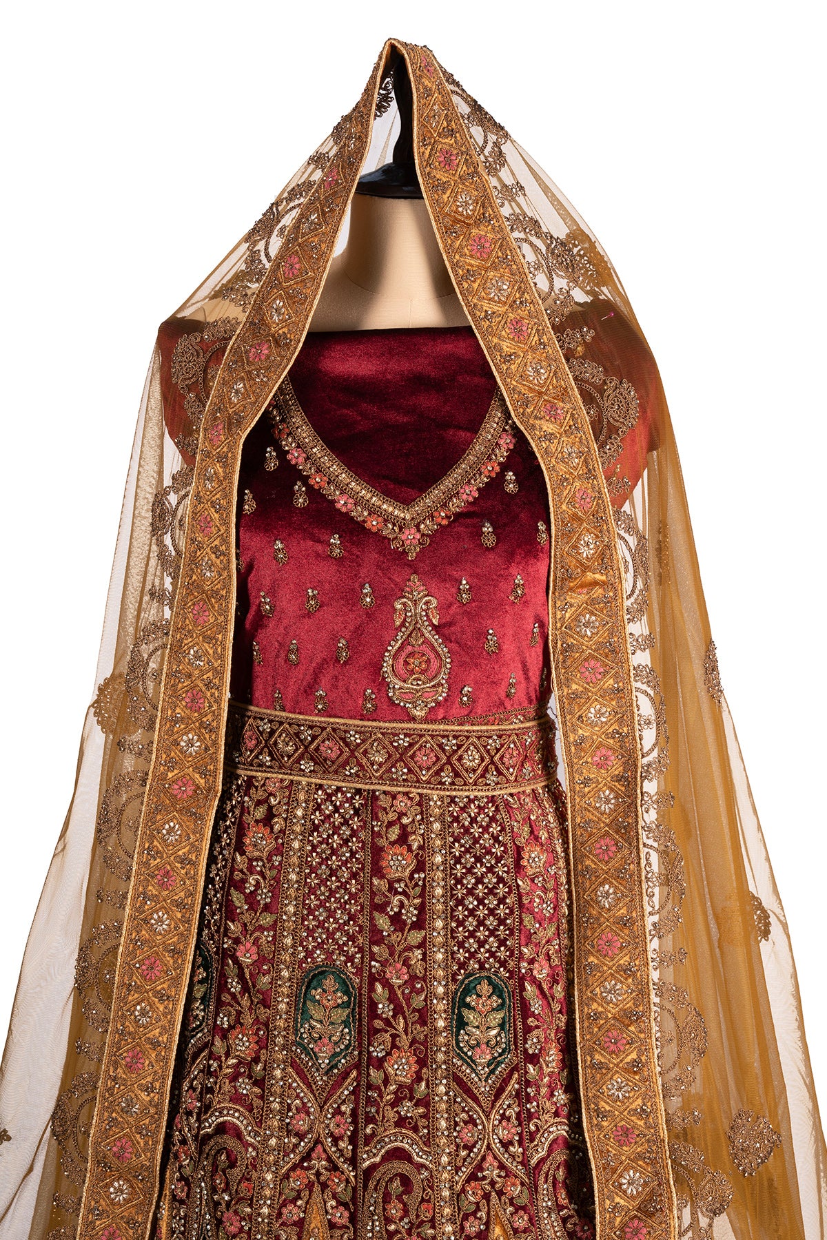 Silakaari Radiant Multi and Gold Bridal Art Silk Bridal Lehenga Sharara Set