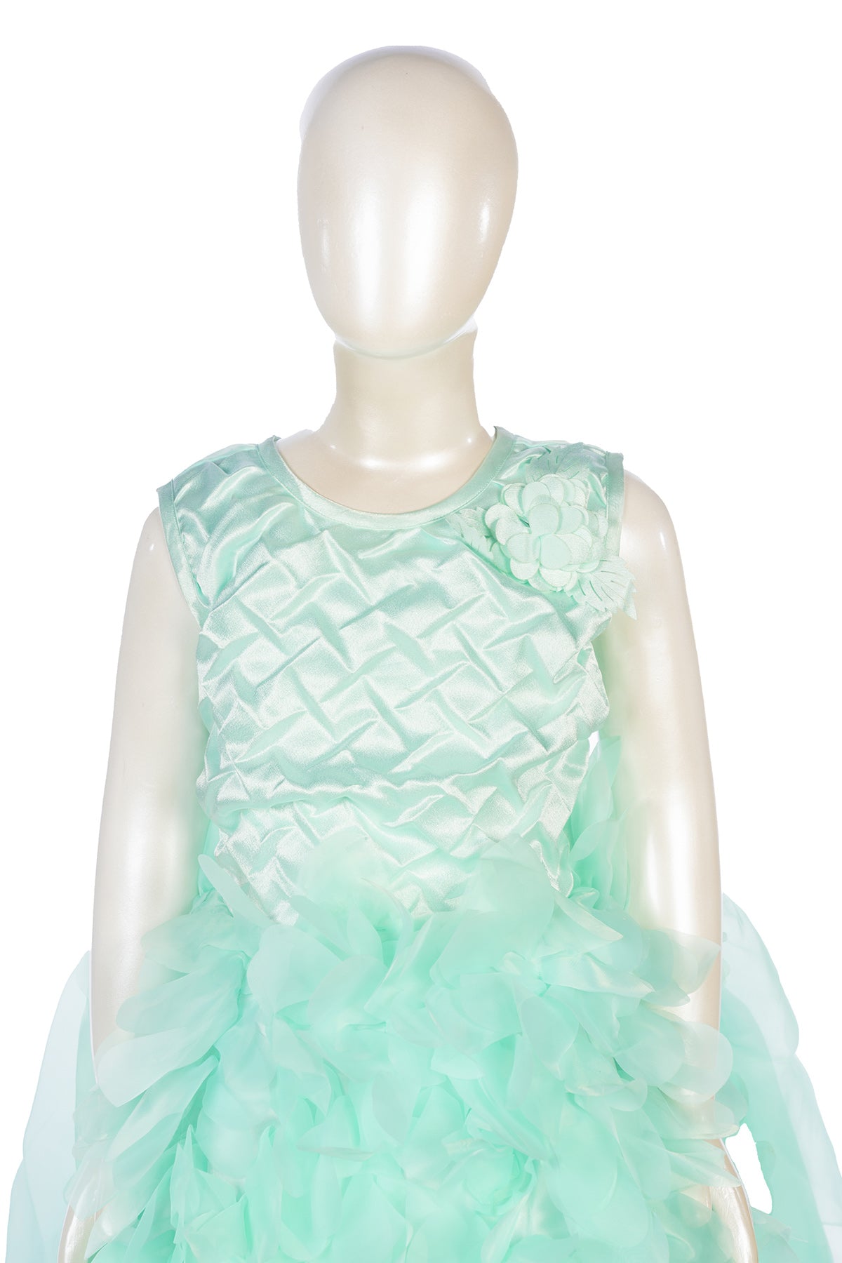Silakaari Naima Kids Floss Sleeveless Party Balloon Organza Frock For Girls
