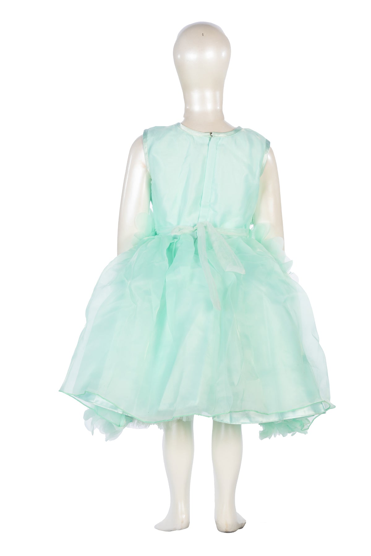 Silakaari Naima Kids Floss Sleeveless Party Balloon Organza Frock For Girls