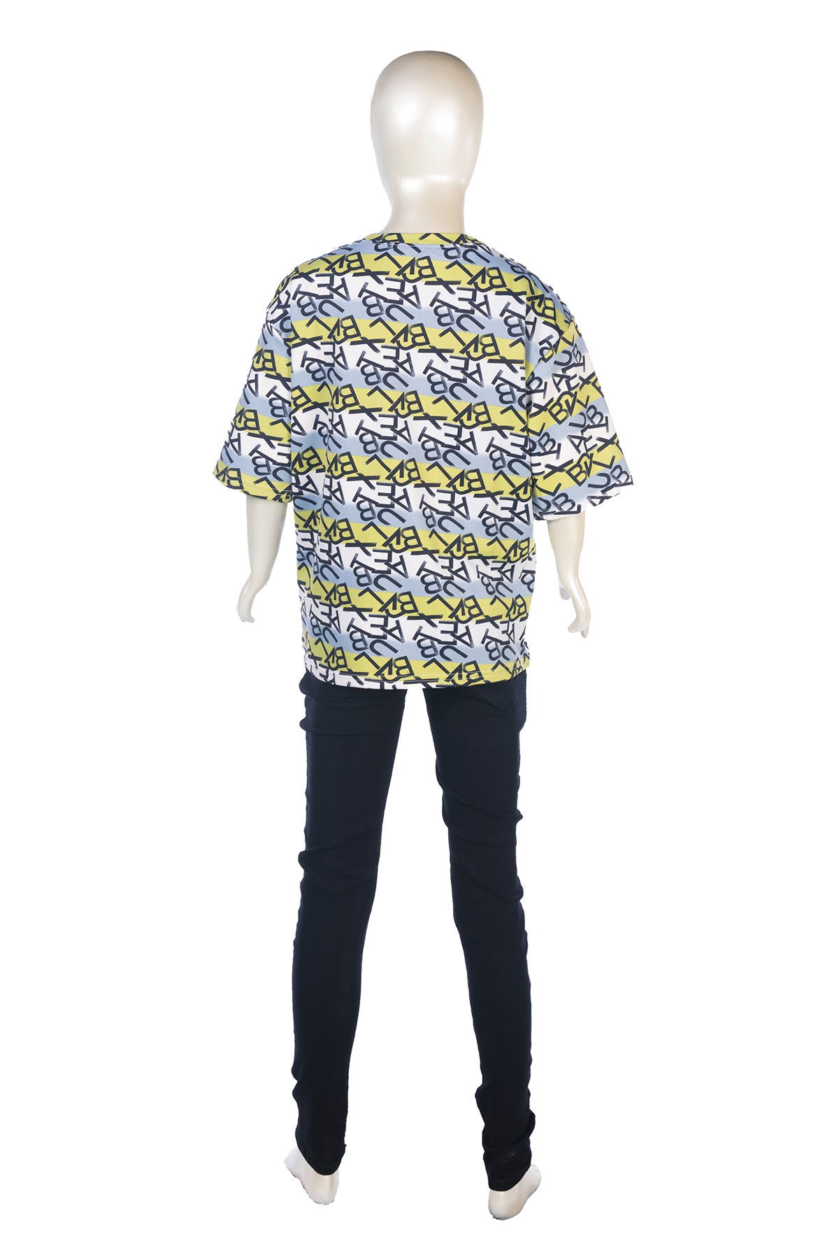 Silakaari Aaima Kids Green Printed T-Shirt With Black Jeans For Girls