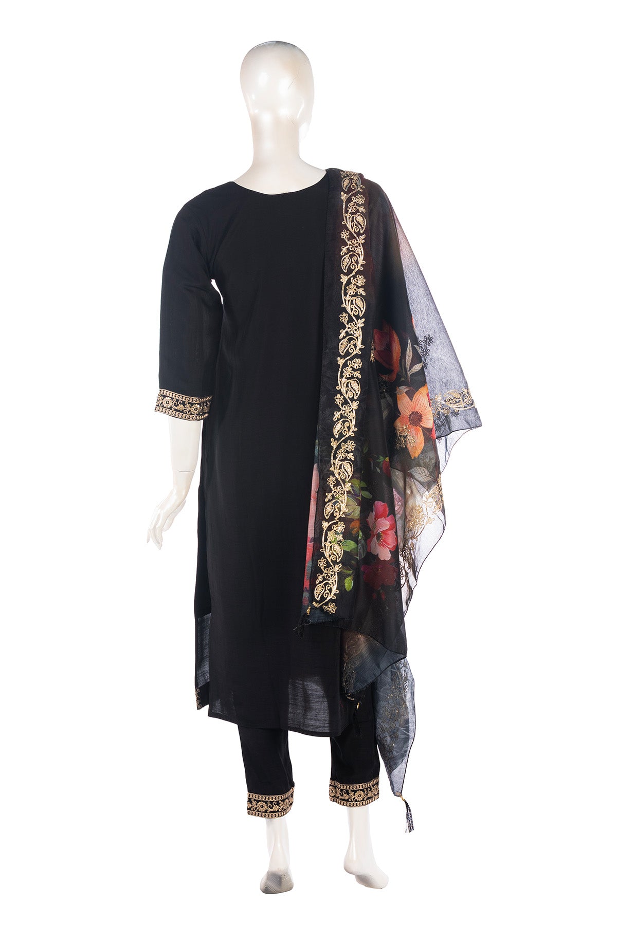 Silakaari Women's Heavy Sequin Work Festive Kurti Pant Dupatta Set