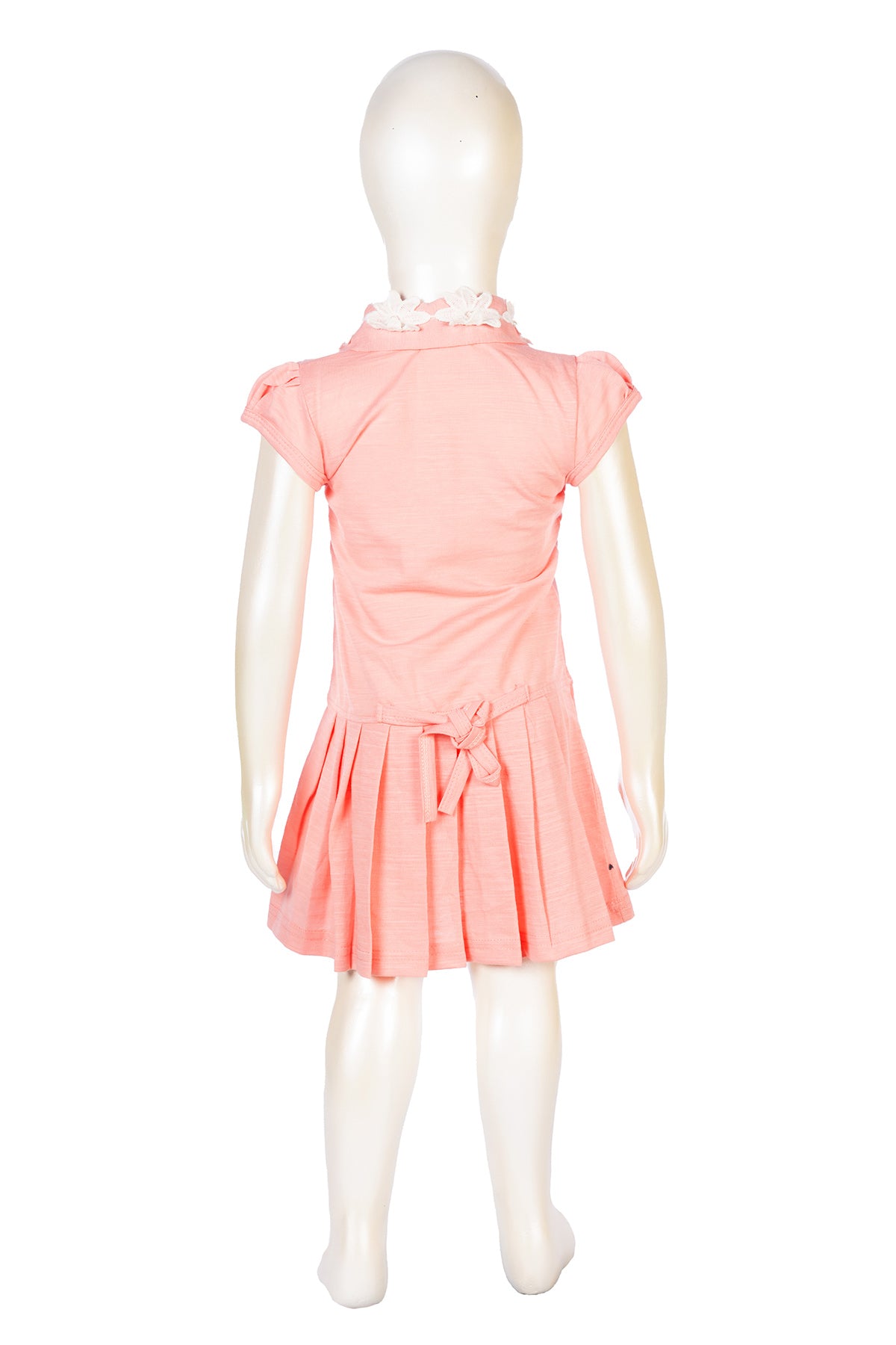 Silakaari Khadija Kids Peach Fancy Floral Pearl Top With Short For Girls