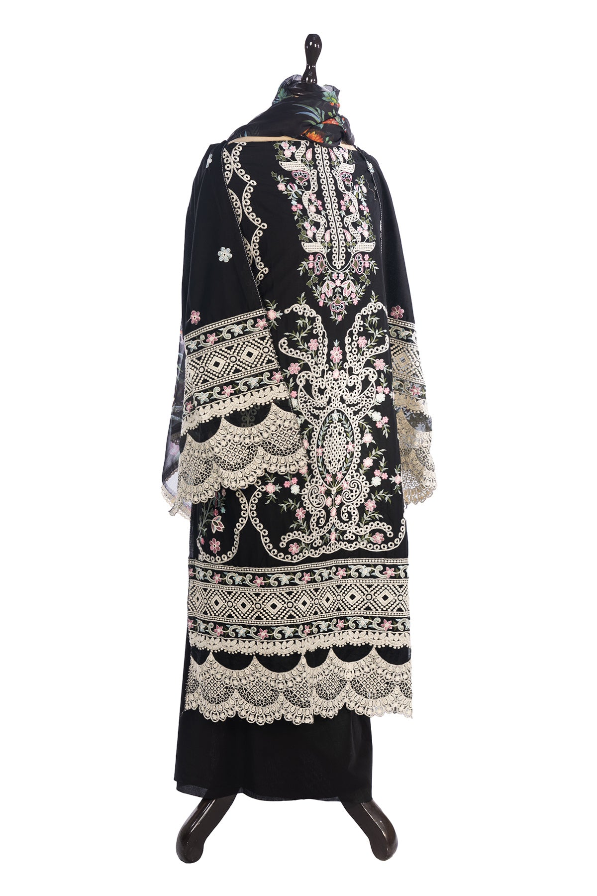 Silakaari Aarzoo Pure Lawn Heavy Embroidery Panel Cut Work Unstitched  Suits