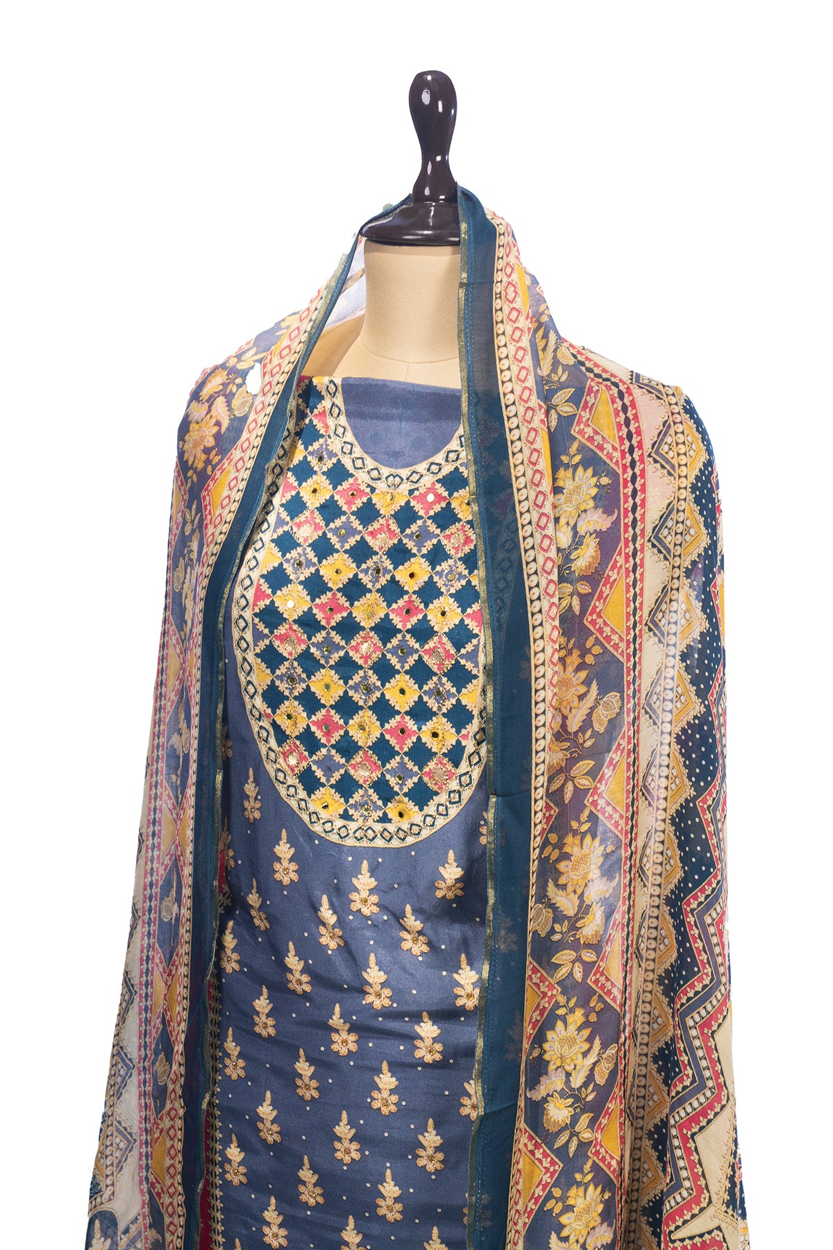 Silakaari Muntazir Pure Muslin Printed Gota patti Unstitched Suits