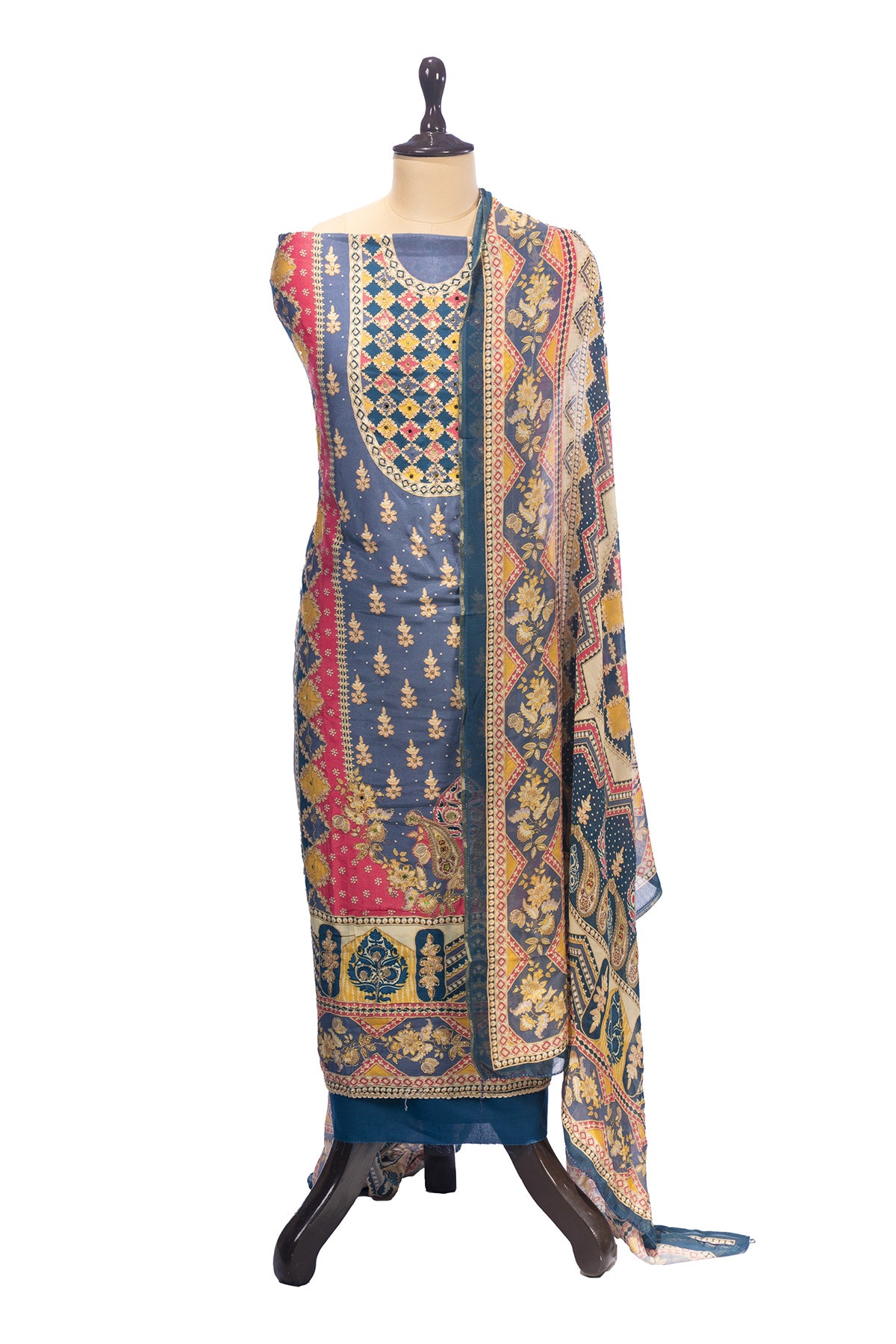 Silakaari Muntazir Pure Muslin Printed Gota patti Unstitched Suits