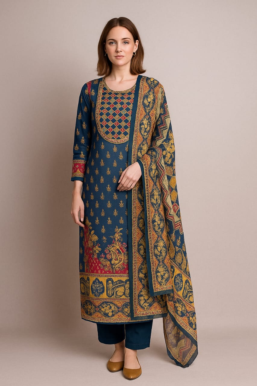 Silakaari Muntazir Pure Muslin Printed Gota patti Unstitched Suits