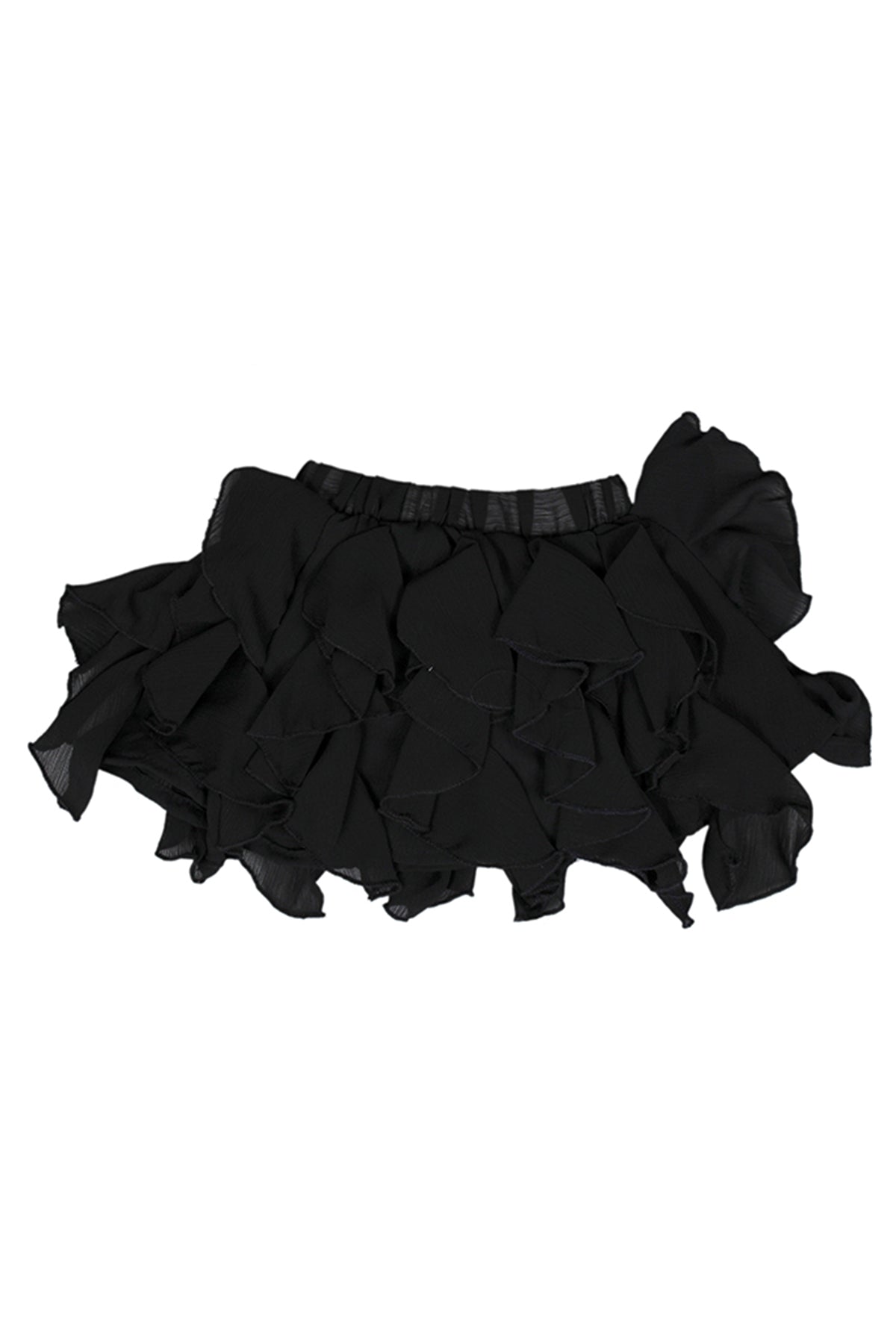 Silakaari Kids Solid Layered Short Skirts For Girls