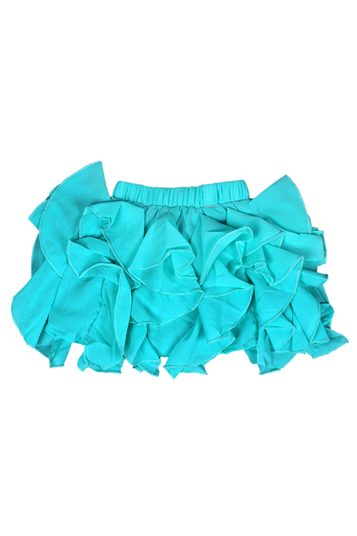 Silakaari Kids Solid Layered Short Skirts For Girls