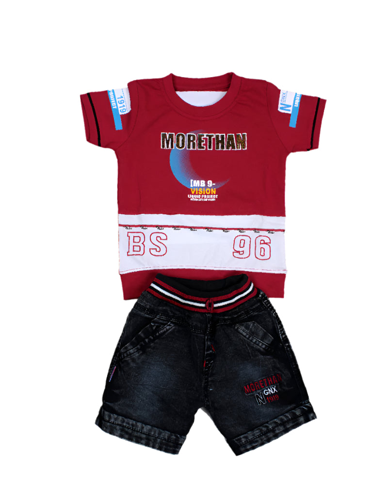 Silakaari Kids Printed Cotton T-Shirt & Short Set For Boys