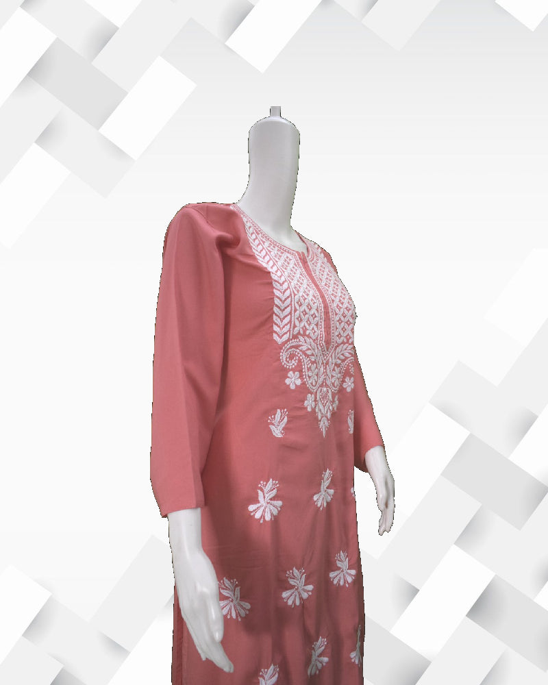 Silakaari Women's Lucknowi chikankari kurti palazzo set
