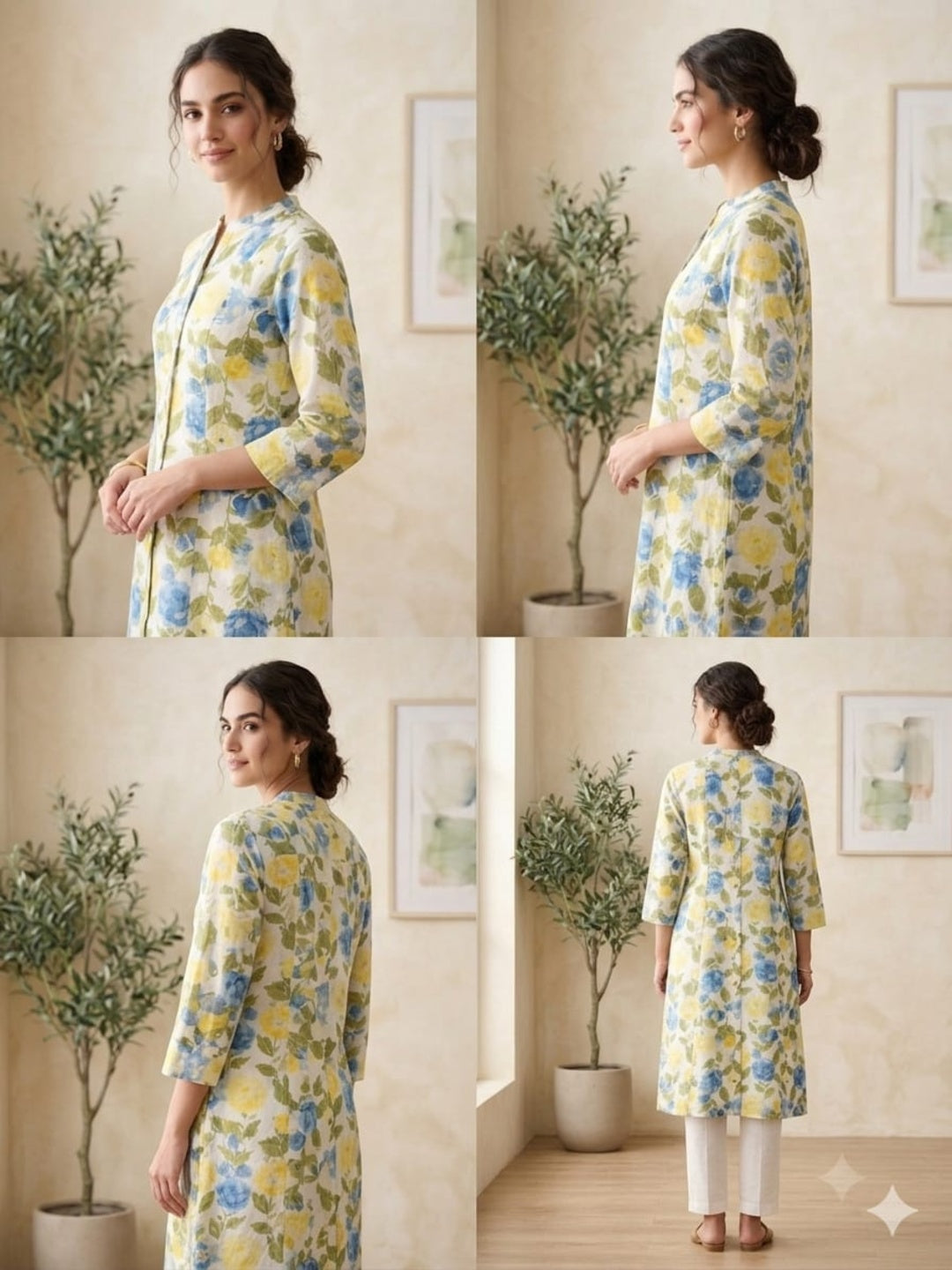 Silakaari Imara Floral Printed Cotton A-Line Kurti