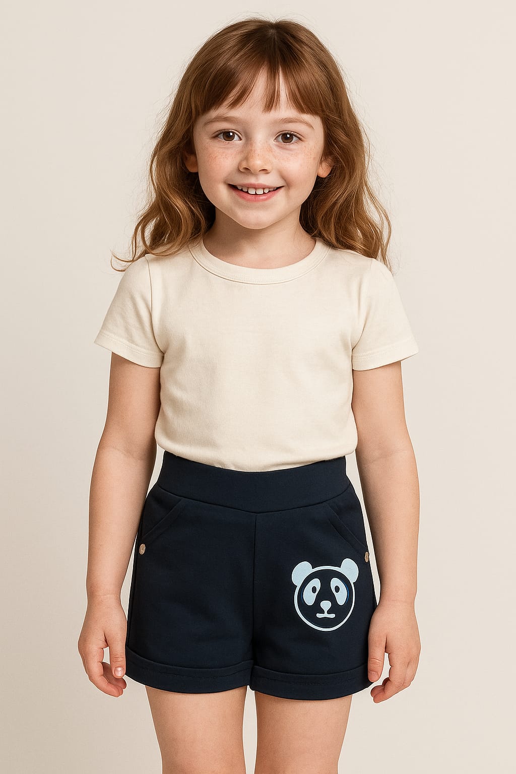 Silakaari Kids Bear Printed Shorts For Girls