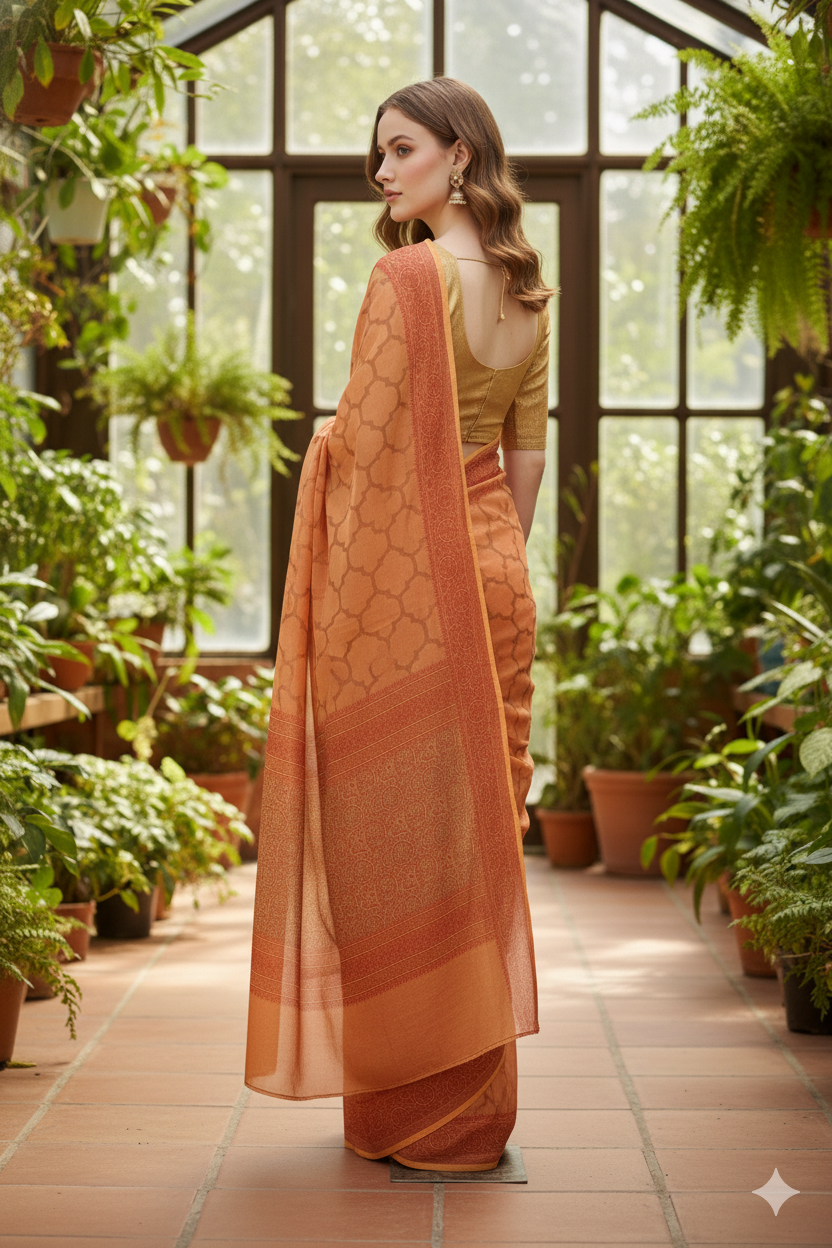 Silakaari Women's Cotton Butta Jaal Work Banarasi saree