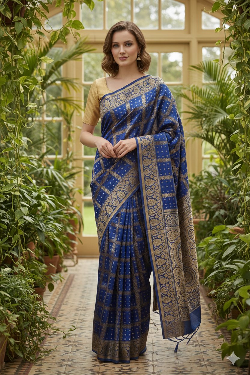 Silakaari Women's Bandhej Printed silk premium Saree