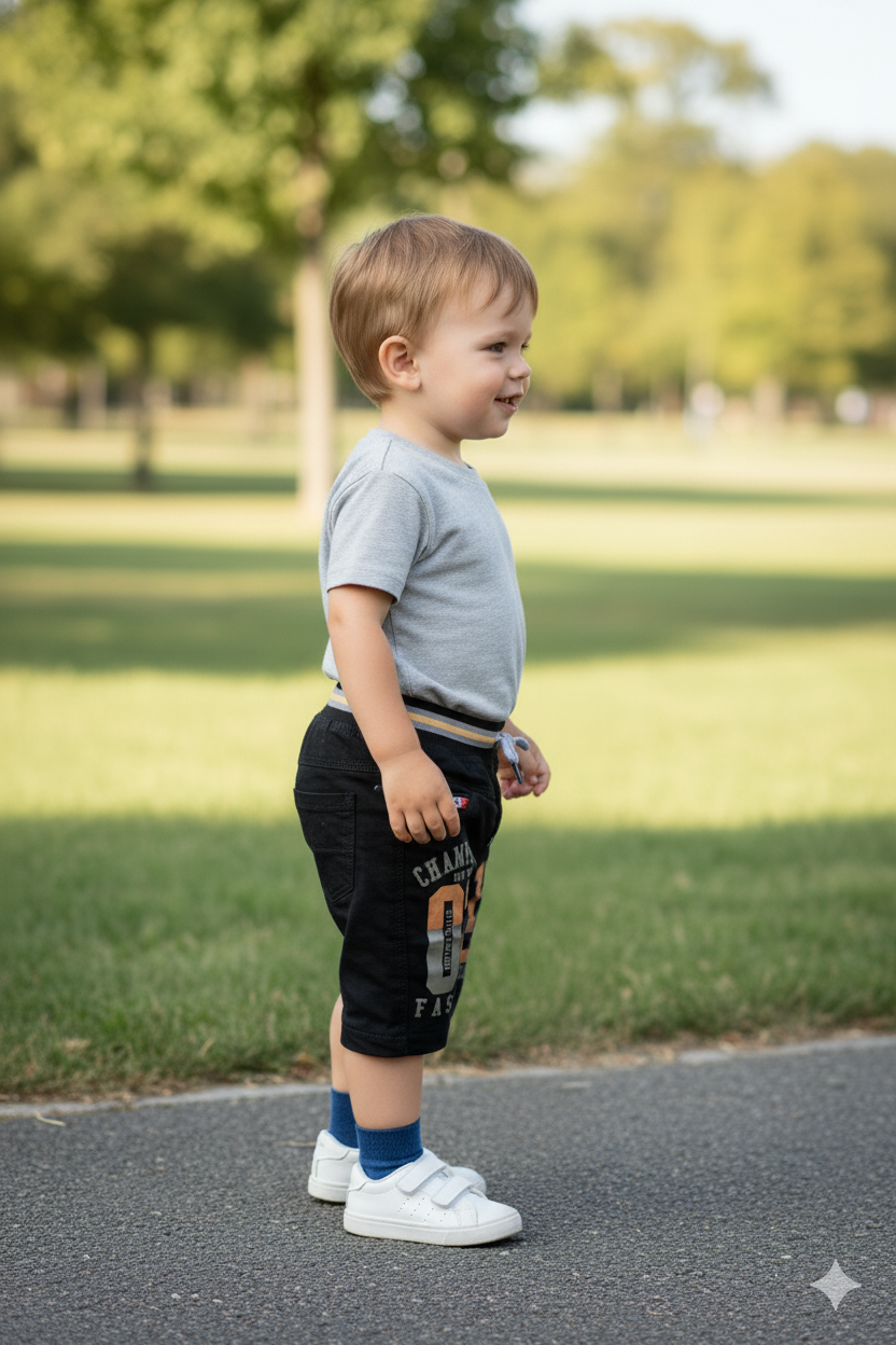 Silakaari kids Inner Elastic in Stretchable Denim Fabric Regular Fit Shorts for boys