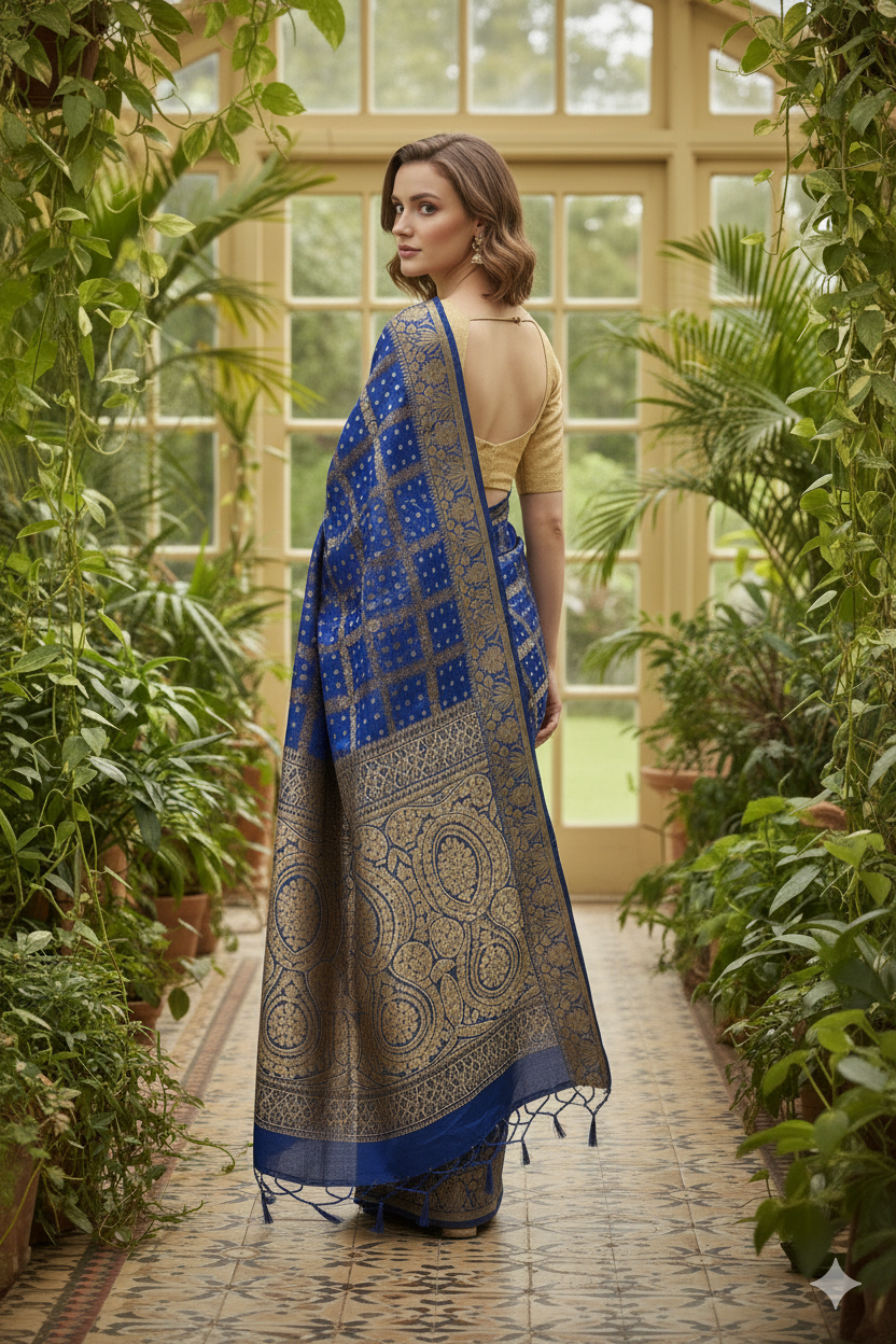 Silakaari Women's Bandhej Printed silk premium Saree