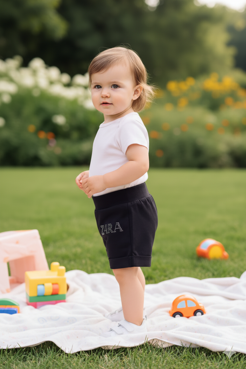 Silakaari Kids Zara Solid Shorts For Girls