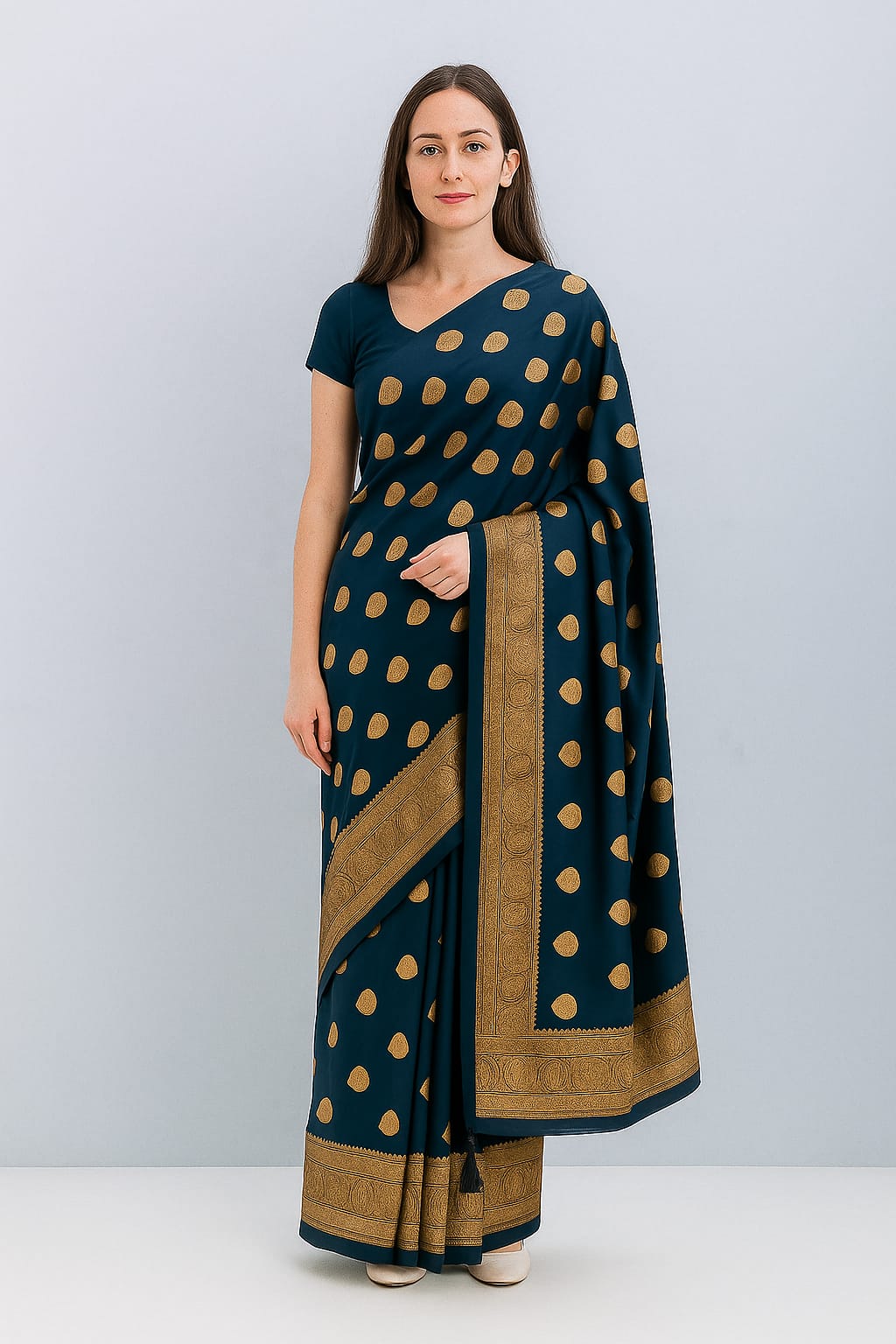 Silakaari Women's Heavy Zari Lacy Border Fancy Banarasi Saree