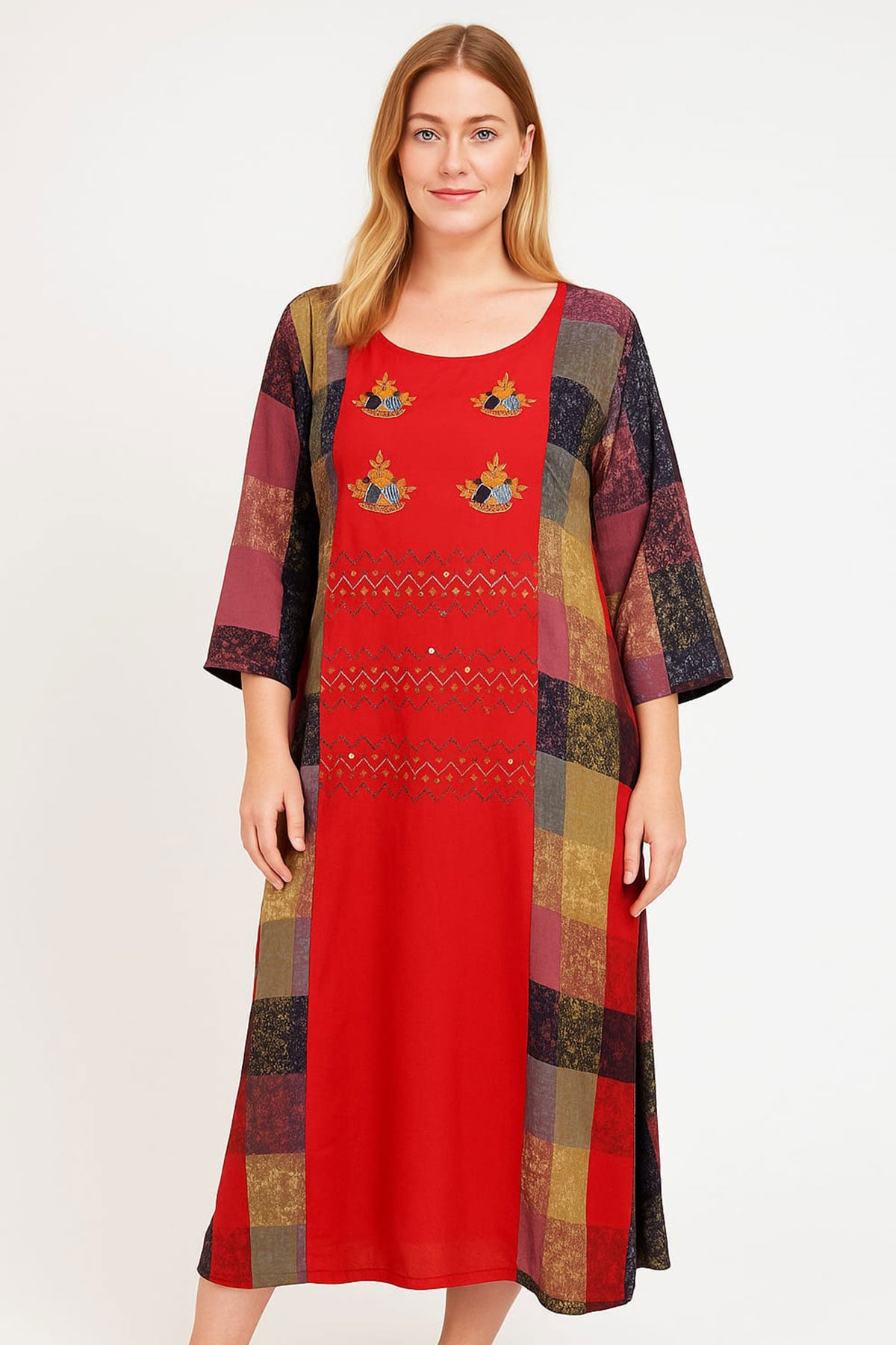 Silakaari Adiva Festive A-line Embroidery Long Kurti