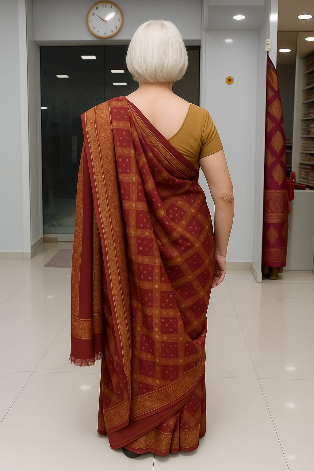 Silakaari Women's Bandhej Printed silk premium Saree
