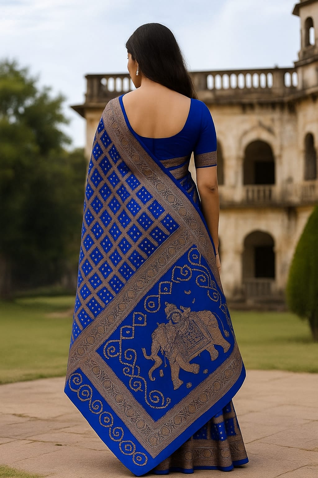 Silakaari Women's Bandhej Printed silk premium Saree