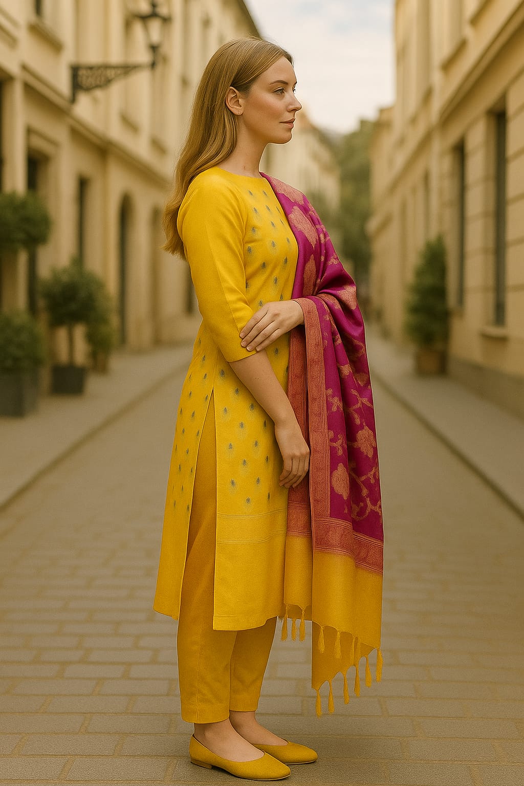 Silakaari Women's Plus Size Zari Banarasi Silk Unstitched Dress Material