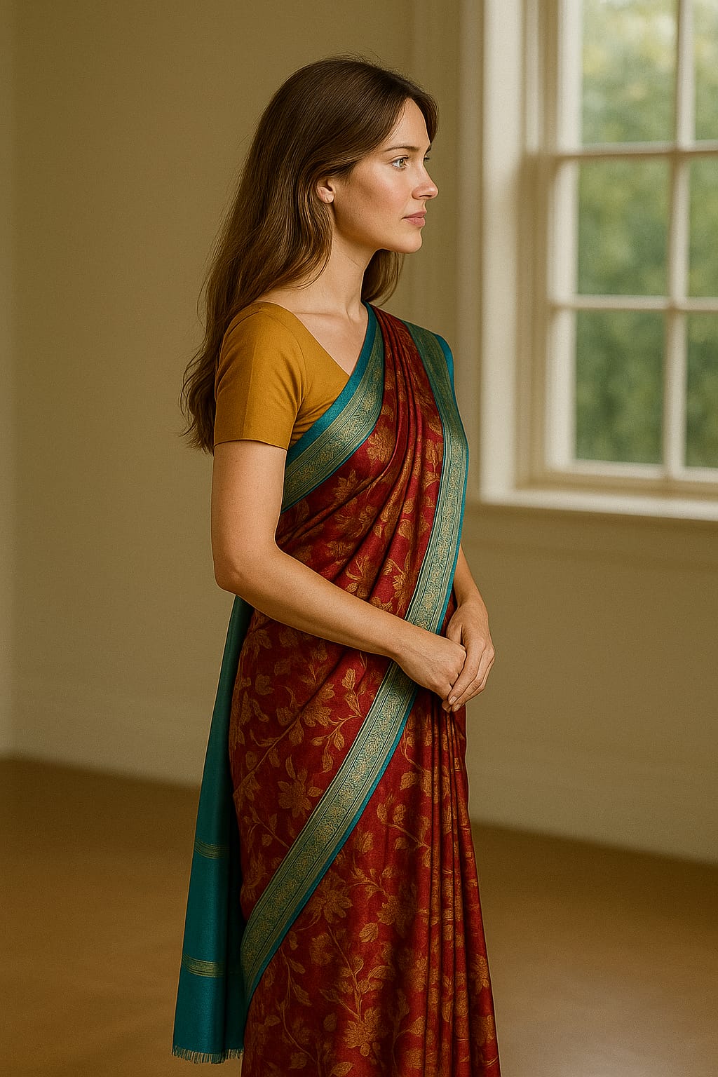 Silakaari Mahogany Maroon Zari Banarasi Festive Saree