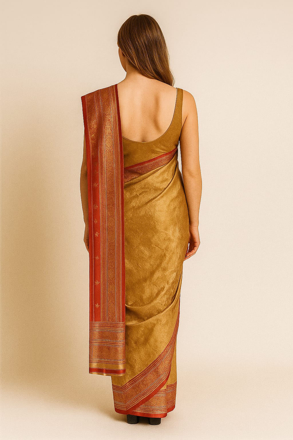 Silakaari Cherry Red Zari Woven Pure Banarasi Silk Saree