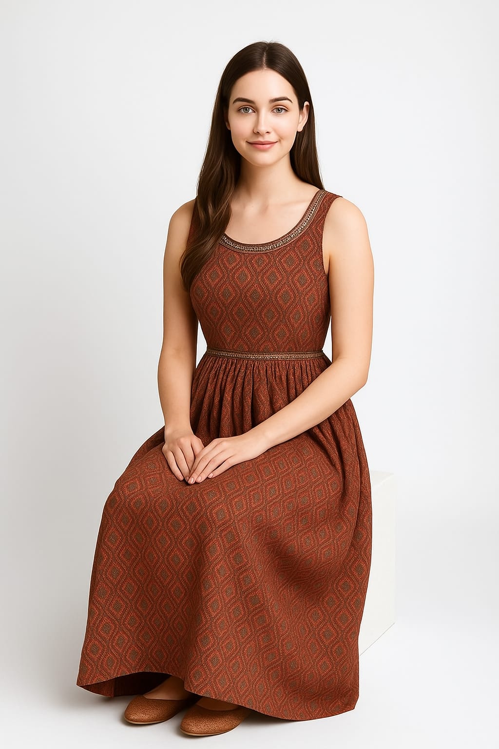 Silakaari Party Wear Brown Designer Ethnic Gown Dress