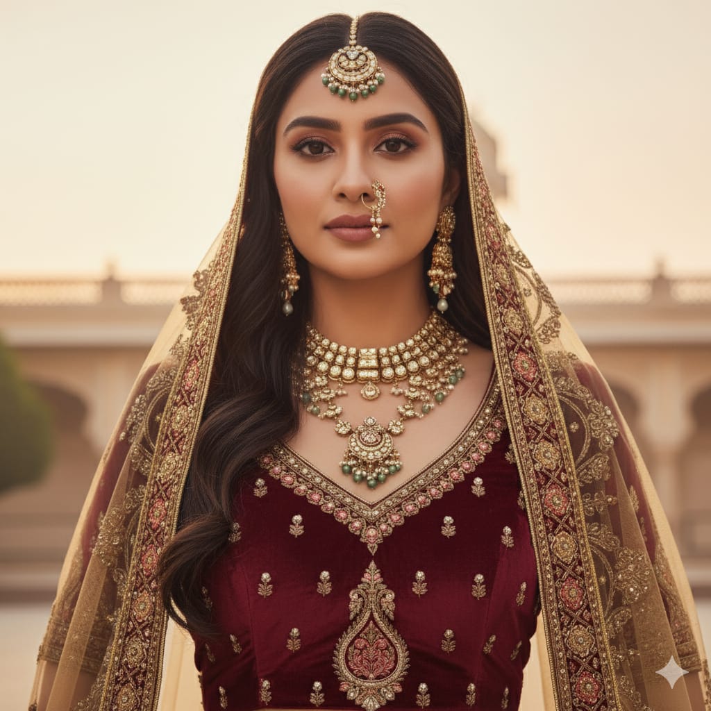 Silakaari Radiant Multi and Gold Bridal Art Silk Bridal Lehenga Sharara Set