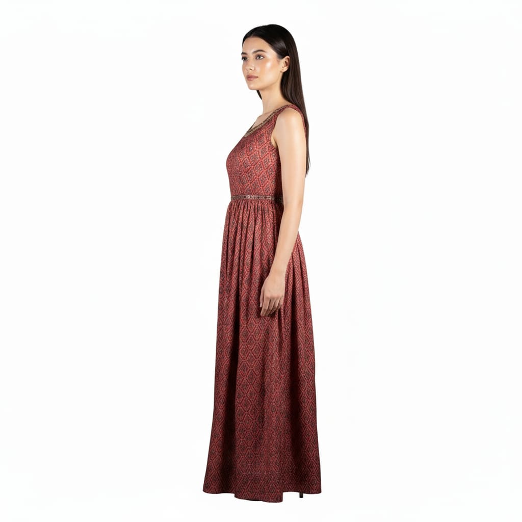 Silakaari Party Wear Brown Designer Ethnic Gown Dress