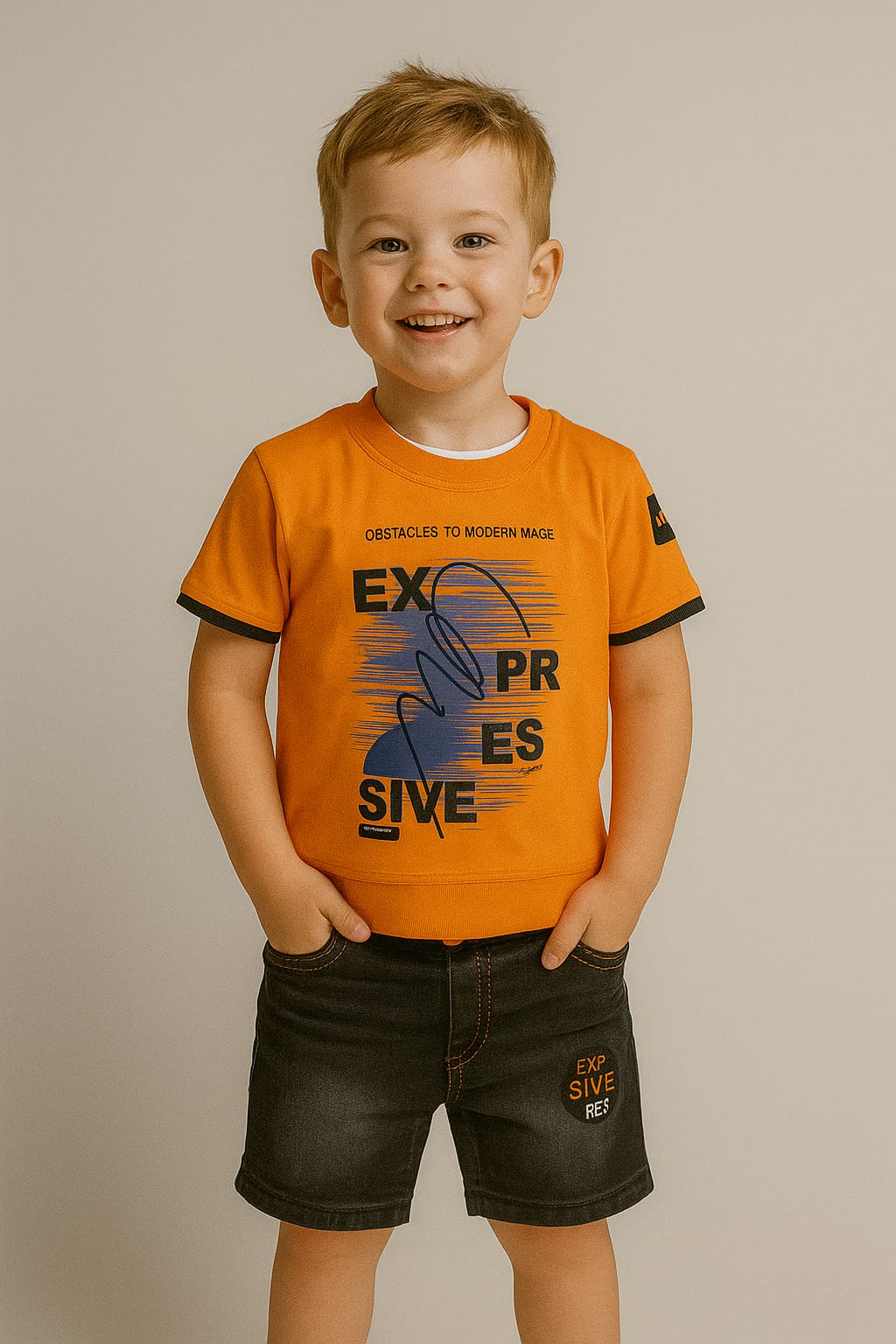 Silakaari Kids Printed Regular T-Shirt& Shorts Set For Boys
