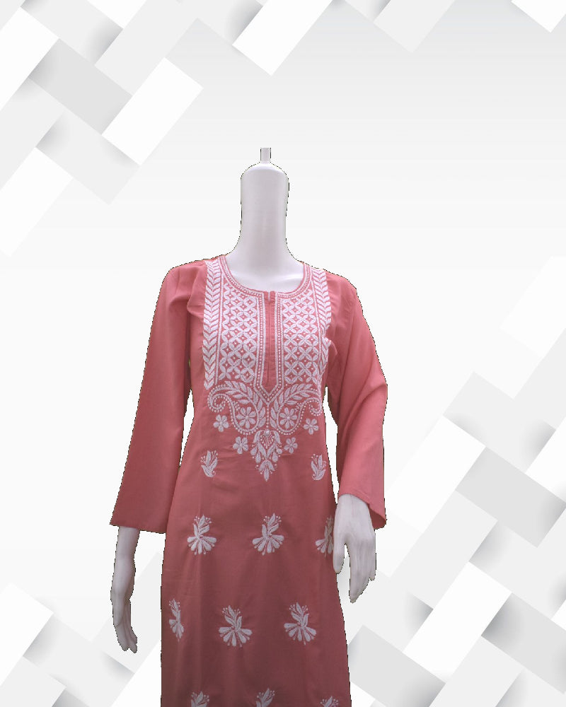 Silakaari Women's Lucknowi chikankari kurti palazzo set