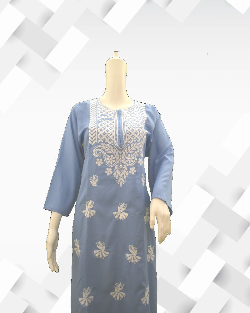Silakaari Women's Lucknowi chikankari kurti palazzo set