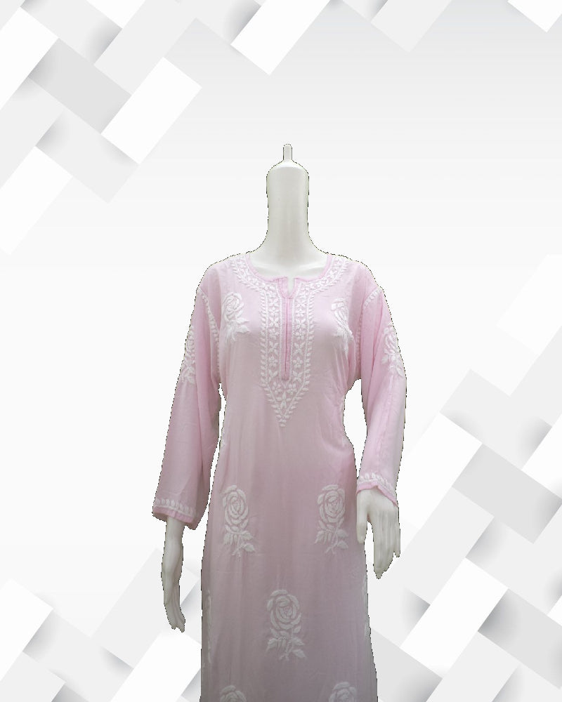 Silakaari Women's Modal Lucknowi Kurti palazzo set