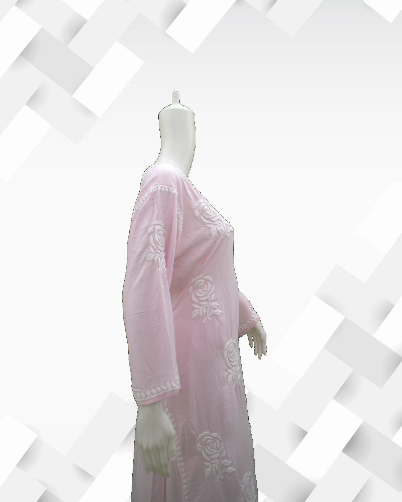 Silakaari Women's Modal Lucknowi Kurti palazzo set