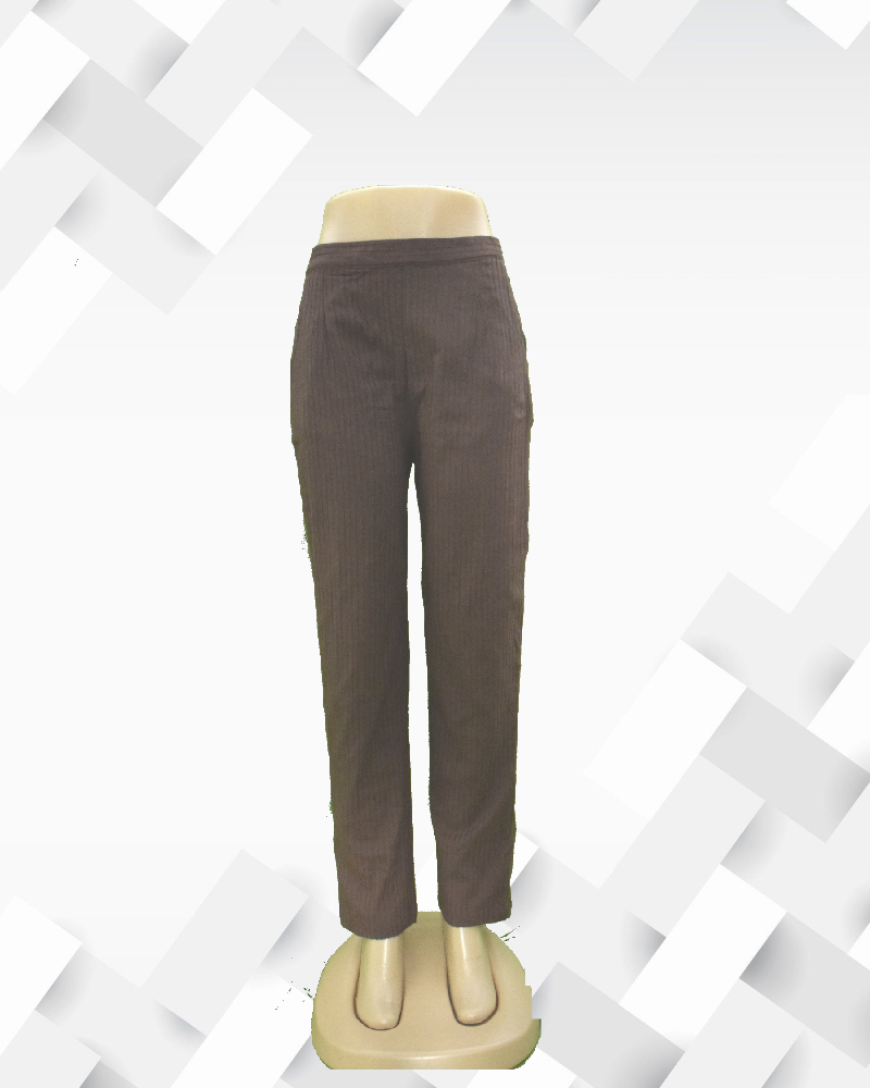 Silakaari Women's Solid Brown Pant